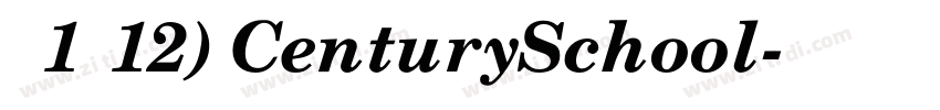 畎1件12) CenturySchool字体转换